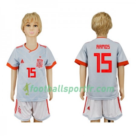 Tenue Espagne Sergio Ramos 15 Enfant Exterieur Coupe du monde 2018 Maillot de Foot